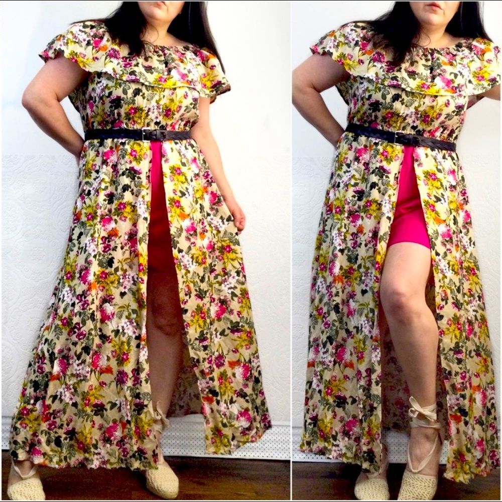 ASHLEY STEWART Maxi Dress with Mini Shorts Size 18